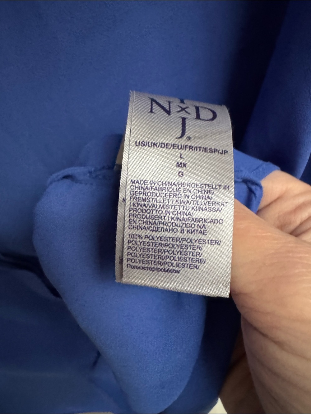NYDJ Sleeveless V-Neck Tank in Cobalt Blue - Picture 4 of 6